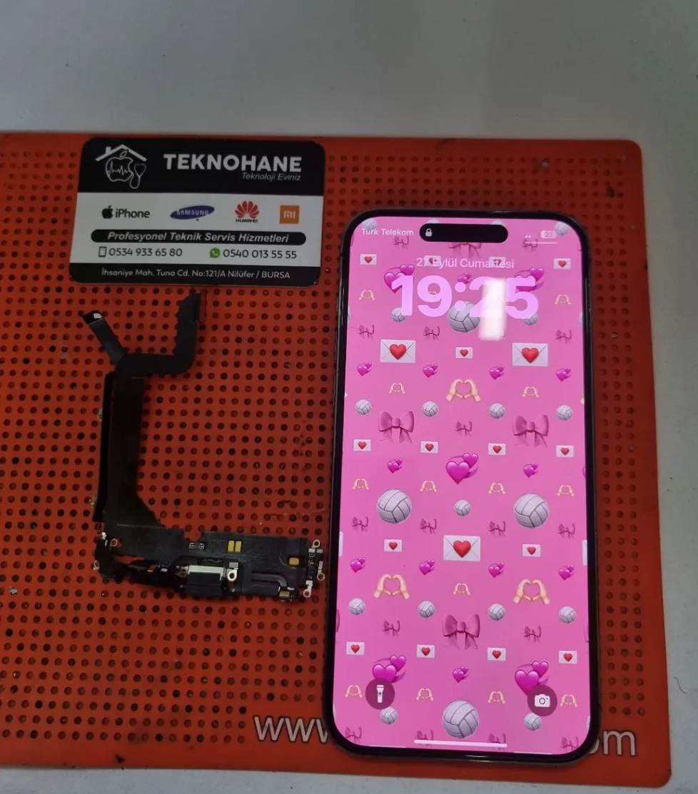 Bursa iPhone şarj film flex değişimi Teknohane servisinde