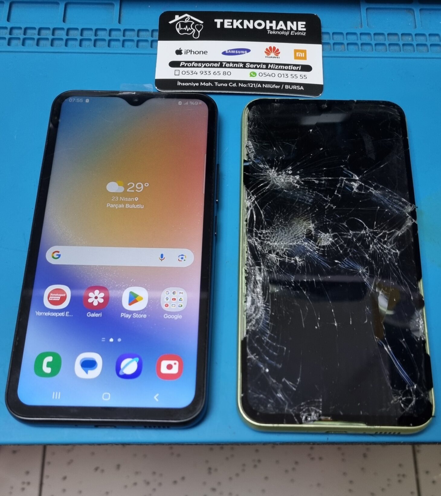 Bursa Samsung ekran değişimi – kırık ekran tamiri, dokunmatik onarım ve hızlı servis | Teknohane Bursa